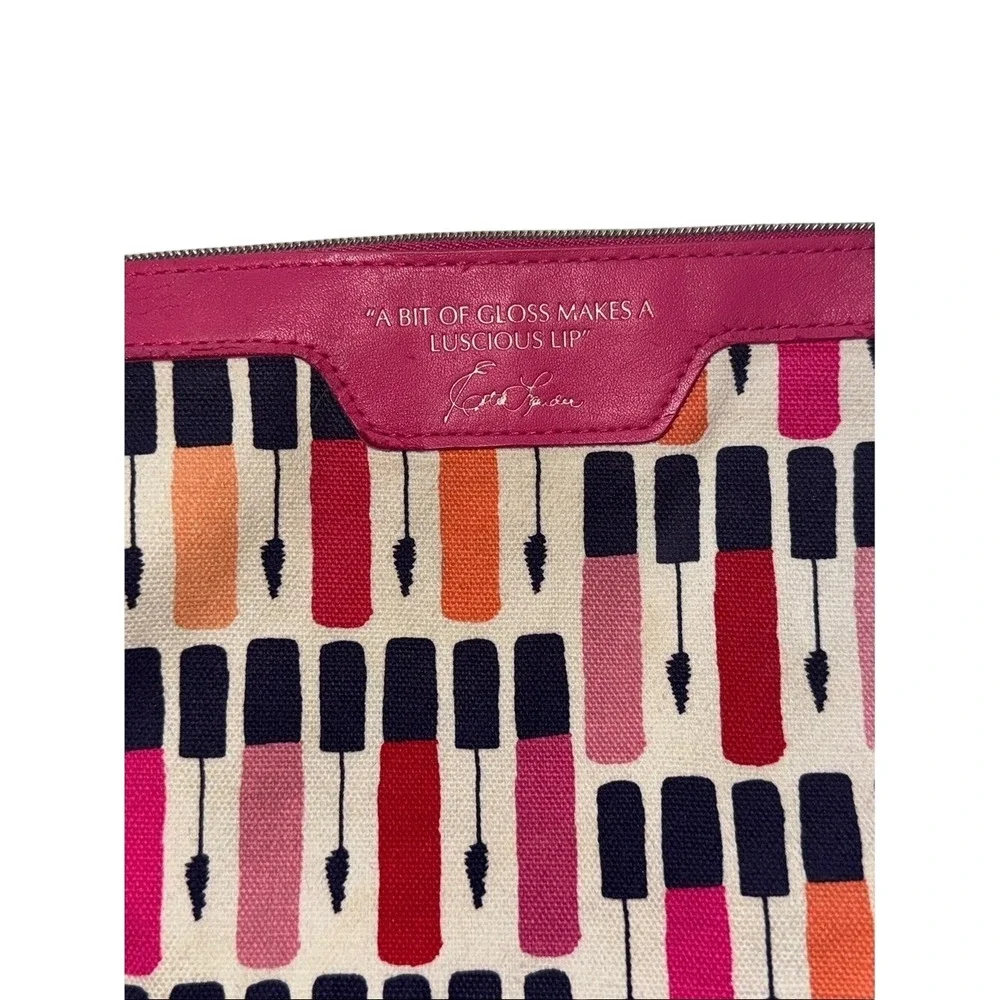 Estee‎ Lauder 2-Piece Cosmetic Makeup Bag Bundle Travel Pouches Beauty Print